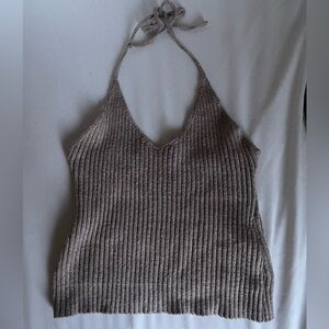 Cropped Knit Halter - small
